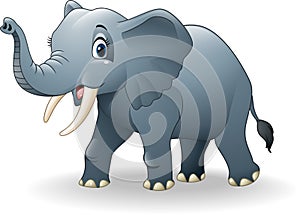 Happy elephant cartoon