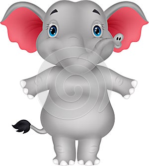 Happy elephant cartoon