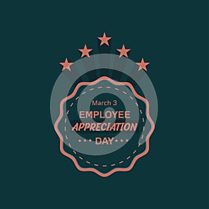 Happy Employee Appreciation Day, Employee of the month, vector design