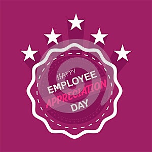 Happy Employee Appreciation Day, Employee of the monthHappy Employee Appreciation Day, Employee of the month vector design