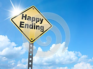 Happy ending sign photo