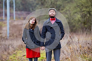 Happy Engaged Couple Portrait