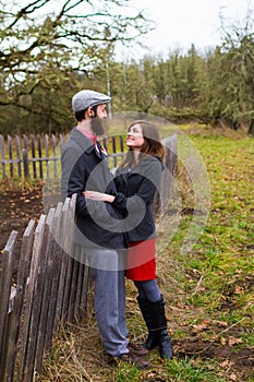 Happy Engaged Couple Portrait