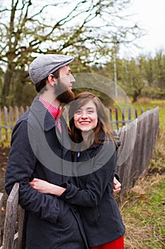 Happy Engaged Couple Portrait