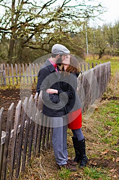 Happy Engaged Couple Portrait