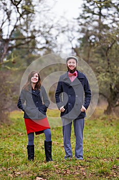 Happy Engaged Couple Portrait