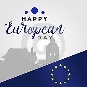 Happy Europe Day Vector Design Illustration