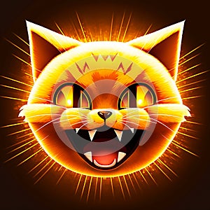 Happy face 3d cat emoji