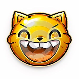 Happy face 3d cat emoji