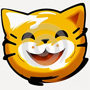Happy face 3d cat emoji