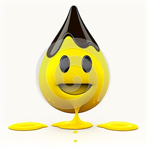 Happy face 3d drop emoji