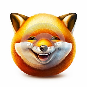 Happy face 3d fox emoji