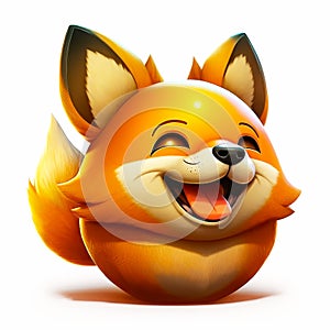 Happy face 3d fox emoji