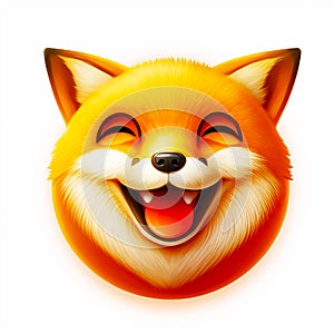 Happy face 3d fox emoji