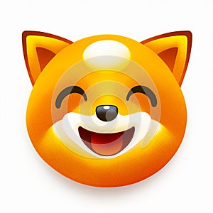 Happy face 3d fox emoji