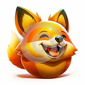 Happy face 3d fox emoji