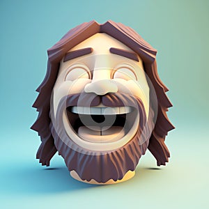 Happy face 3d Jesus emoji