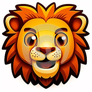 Happy face 3d lion emoji
