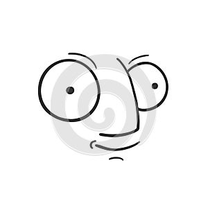 Happy face line draw