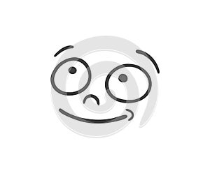 Happy face line draw