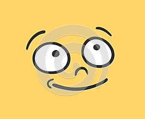 Happy face line draw