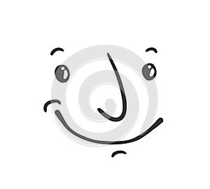 Happy face line draw