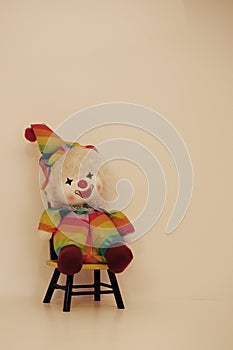 Happy Faced Rainbow Clownl Time Out Chair