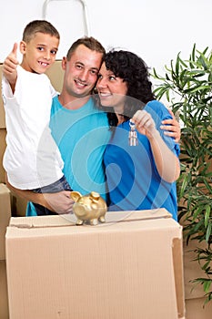Happy familiy after move