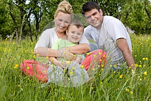 Glückliche familie 