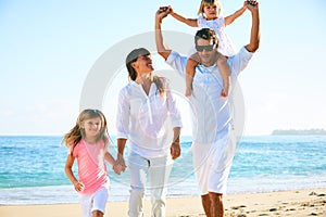 Happy Family on the Beach