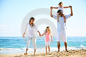 Happy Family on the Beach