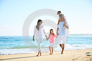 Happy Family on the Beach