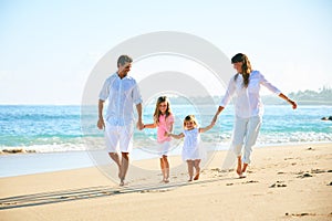 Happy Family on the Beach