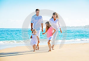 Happy Family on the Beach