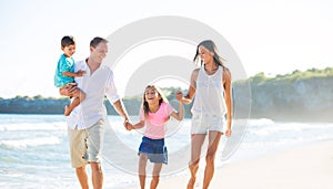 Happy Family on the Beach