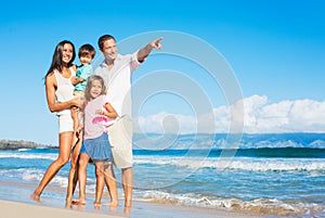 Happy Family on the Beach