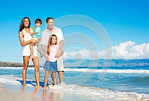 Happy Family on the Beach photo