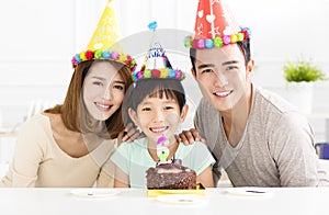 Happy Family Celebrating daughter's Birthday