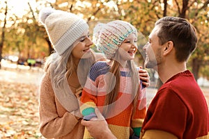 Happy family with child spending time together