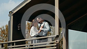 Happy family. Childhood Memories. Close up view of beautiful mother and father. Happy moments. Vintage Times In Slow