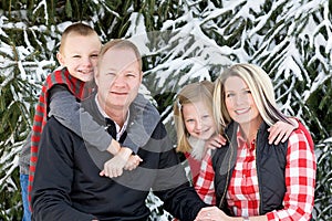 Happy Family at Christmas