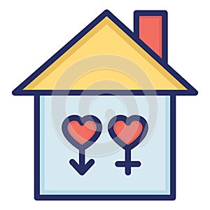 Happy family, happy home Isolated Vector Icon which can be easily modified or edited