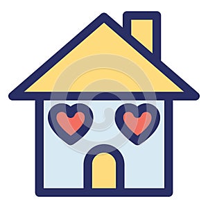 Happy family, happy home Isolated Vector icon which can easily modify or edit