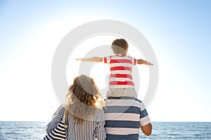 Happy family having fun on summer vacation