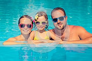 Happy family having fun on summer vacation