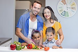 Happy family in the kitchen