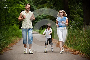 Happy family outdoor