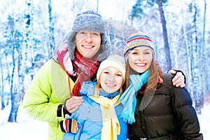 Happy Family Outdoors