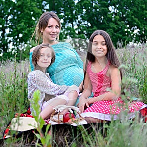 Happy family on picnic