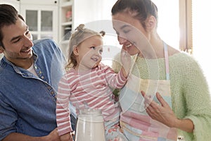 Happy family spending time together